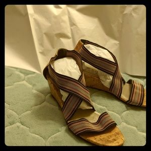 Striped sandals